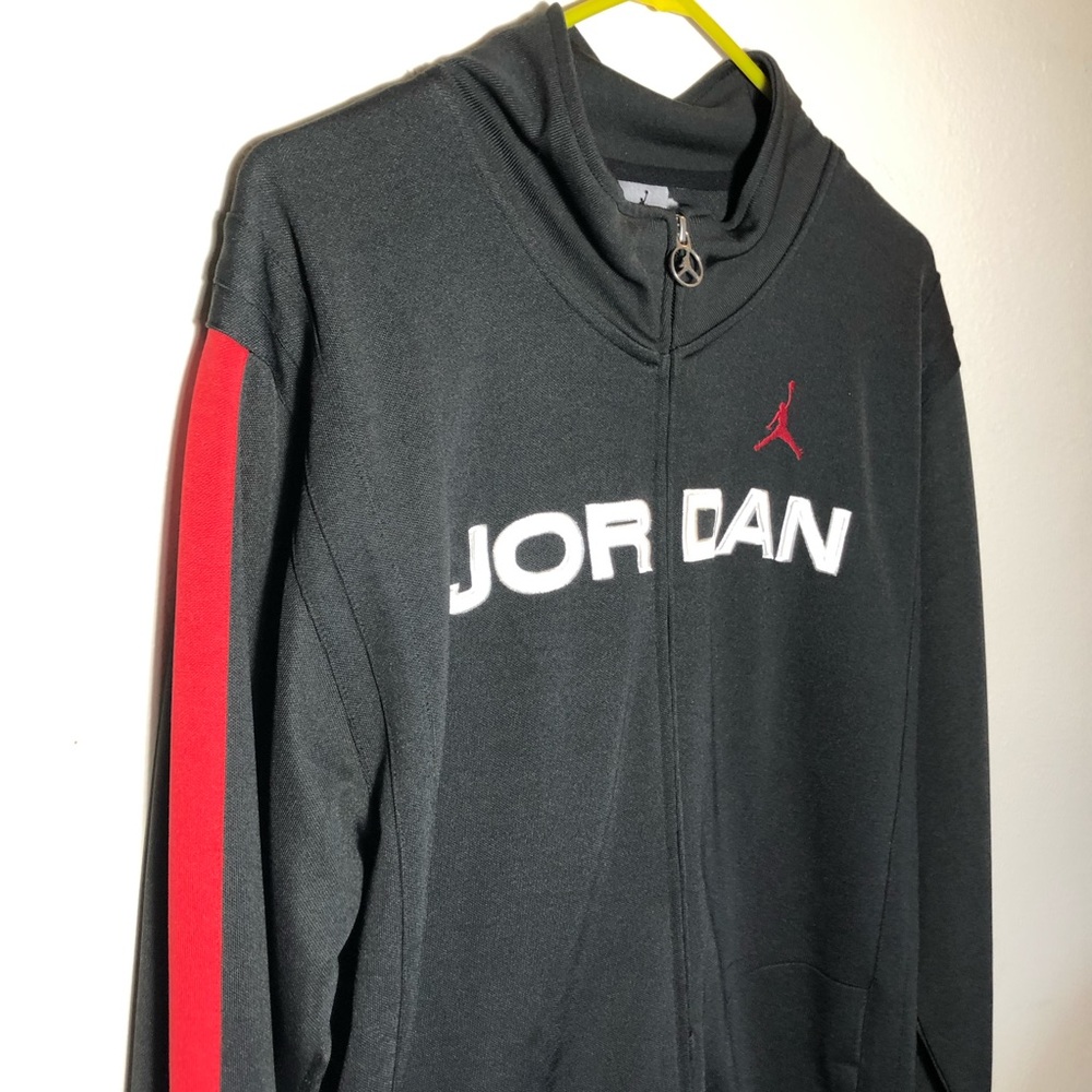 Jordan Track Jacket Black and Red XL